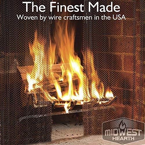 Cortina de malla para chimenea de Midwest Hearth. 2 paneles de 24 pulgadas de...