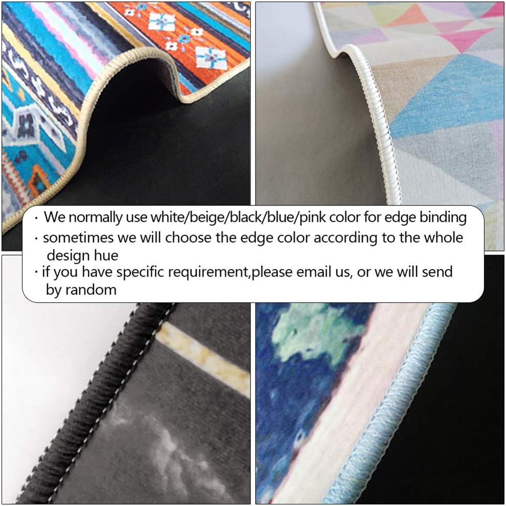 Alfombra de estilo nórdico con estampado geométrico floral para sala de estar,...