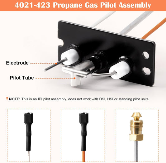 Hiorucet Pilot Assembly 4021-423 - Conjunto de gas propano para calentador...