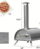 Horno de pizza al aire libre, horno de pizza de pellets de madera de piedra de