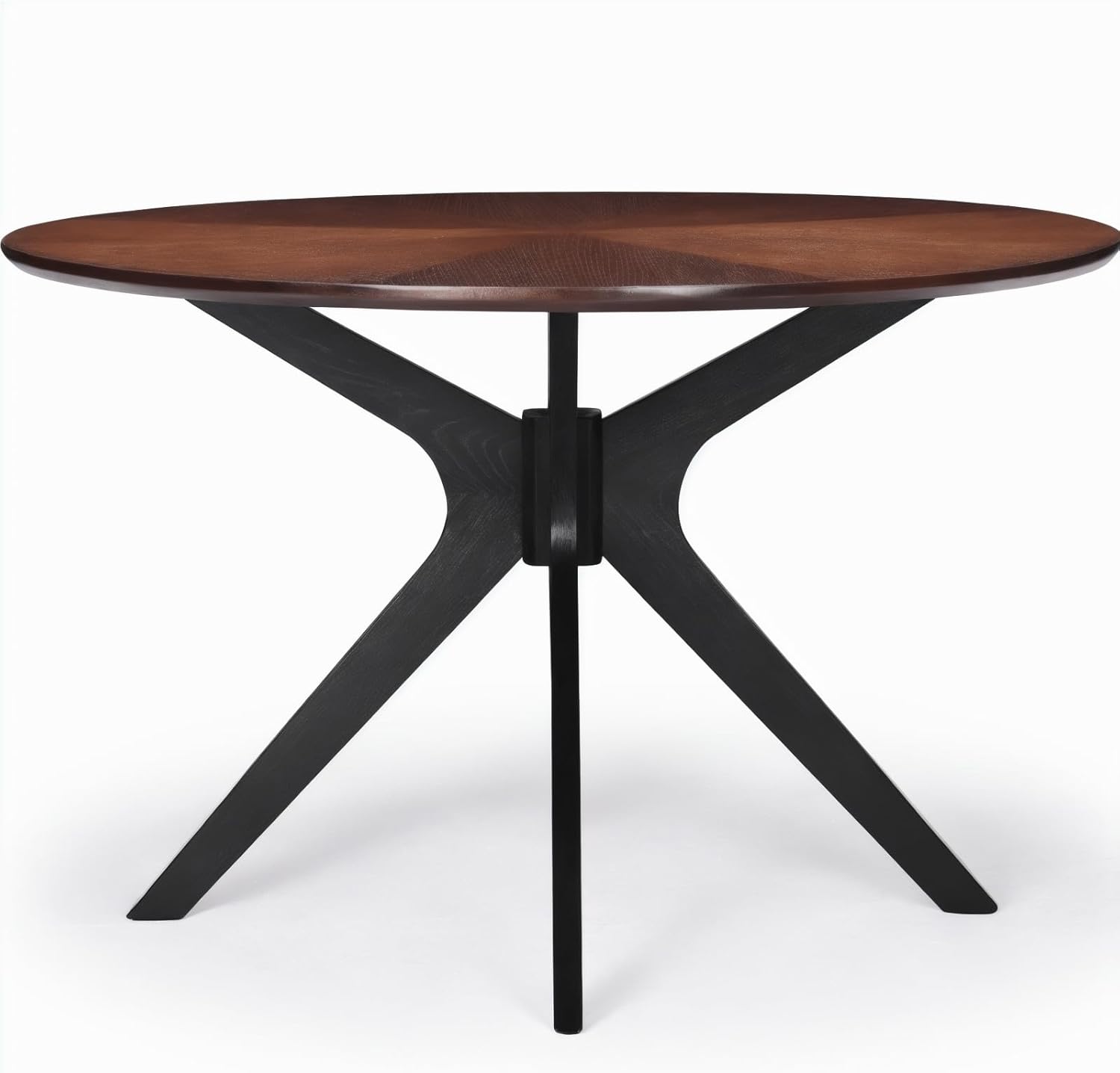 Soohow Mesa de comedor redonda de 47.2 pulgadas para 4-6 personas, mesa de...