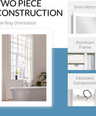 Mirrors & Marble Espejo de baño LED con luces, espejo rectangular iluminado...
