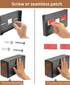 Funda para caja de pañuelos, dispensador rectangular negro montado en la pared,...
