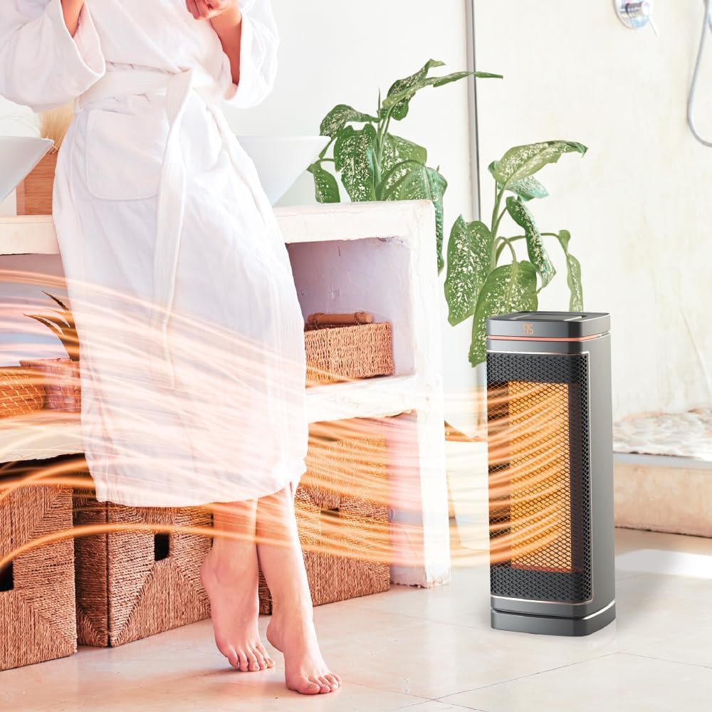 Ontel Handy Heater - Calentador de espacio de torre con núcleo de cobre (1500...