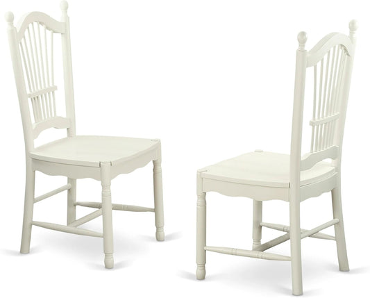 East West Furniture DOC-LWH-W Dover - Sillas de comedor de madera con respaldo...