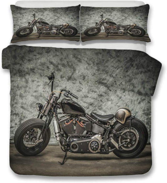 Juego de ropa de cama 3D impresa en 3D para motocicleta, ropa de cama para...