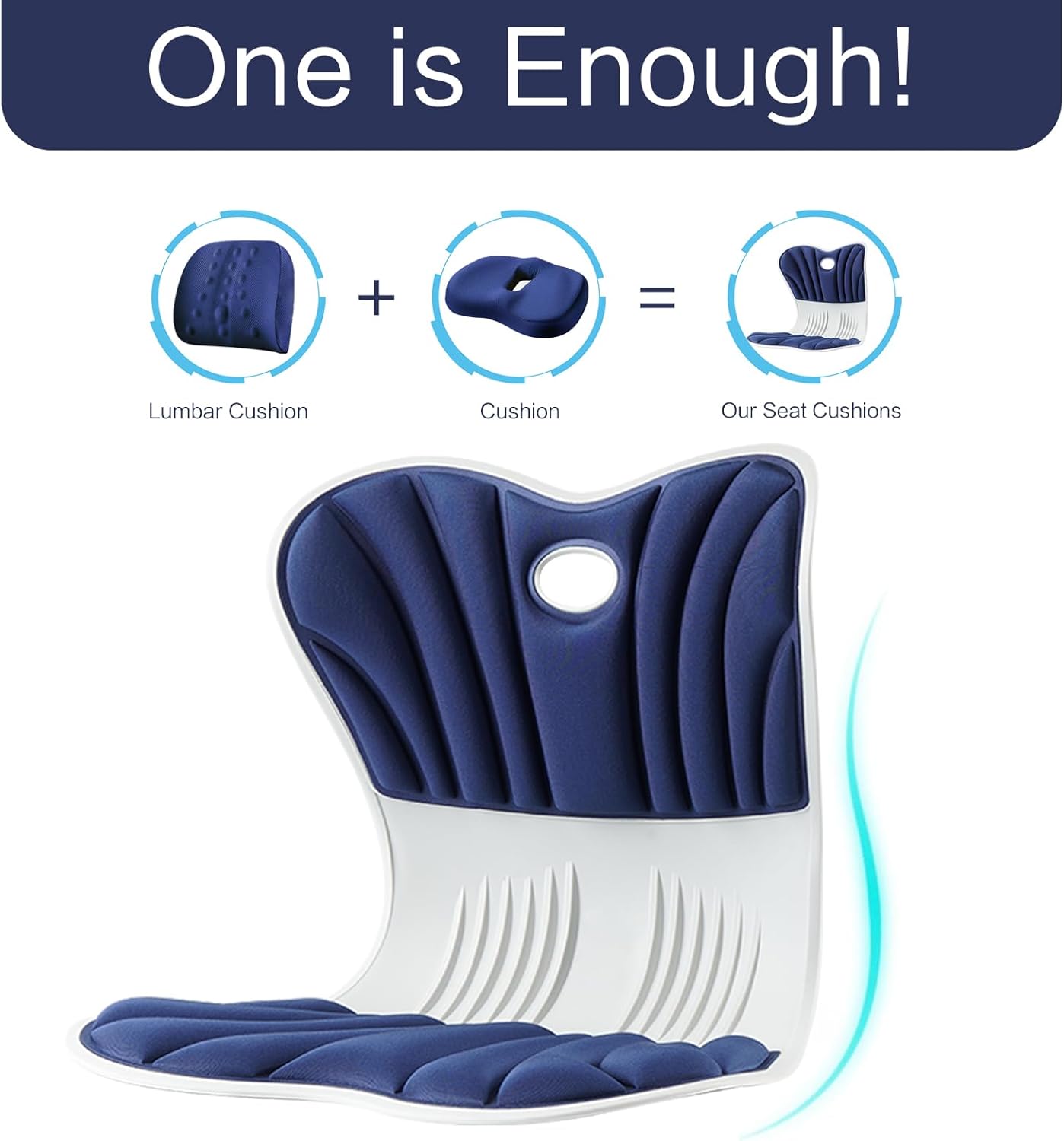 Soporte lumbar para silla, cojín ergonómico de apoyo lumbar para silla de...