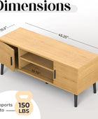 Soporte de TV moderno Mid-Century de 45 pulgadas con 2 puertas laterales...