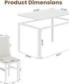 Juego de mesa de comedor para 4, 5 piezas, sillas de mesa de cocina, juego de