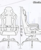 Silla ejecutiva ergonómica, giratoria, móvil y con soporte lumbar para oficina,...