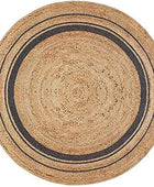 KLAVATE Alfombra trenzada de forma redonda, alfombra de algodón para decoración...