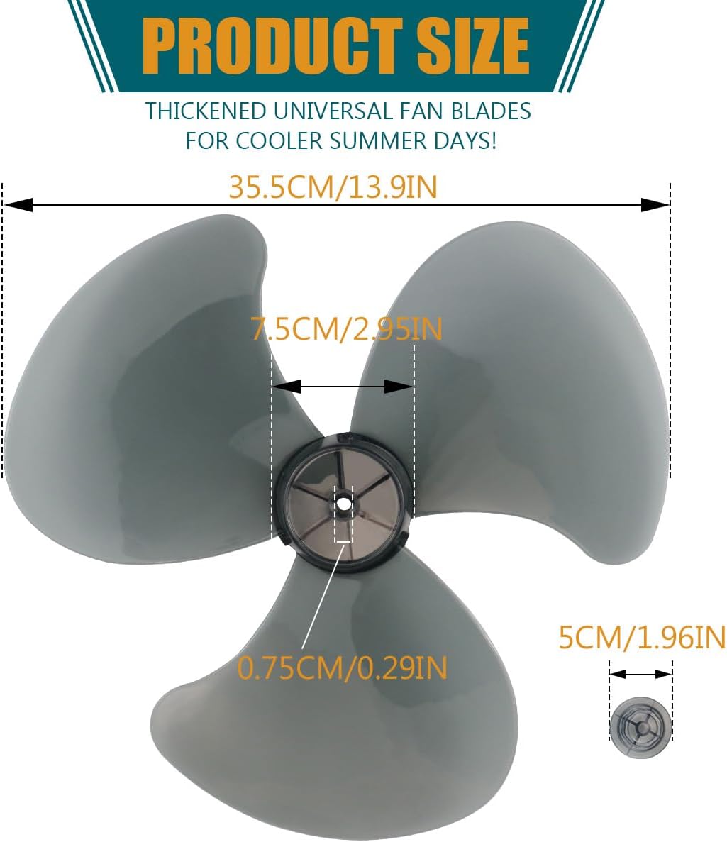 Cuchillas de ventilador de plástico de 16 pulgadas, ventilador universal para...