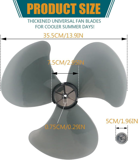 Cuchillas de ventilador de plástico de 16 pulgadas, ventilador universal para...