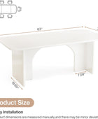 Mesa de comedor moderna para 4 a 6 personas, mesa de cocina rectangular grande