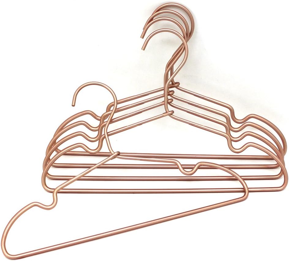 10Pack Koobay 13" Non Slip Rose Gold Wire Top Children Clothes Suit Coat Metal...