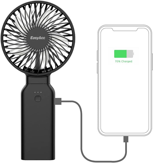 EasyAcc Handheld Fan Portable Fan Max 53H Cooling Time 10000mAh Rechargeable...