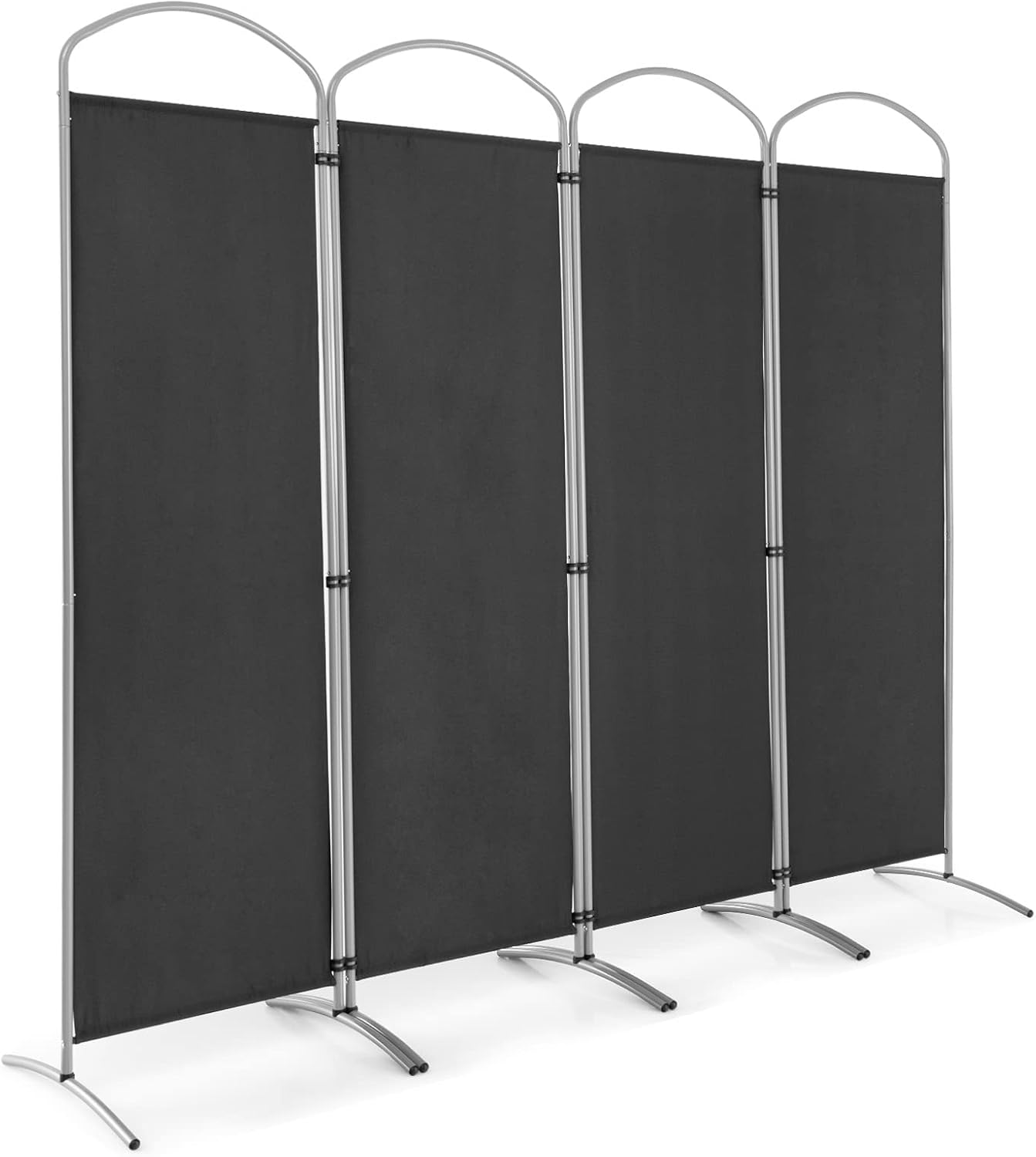 Giantex Divisor de habitación plegable de 4 paneles de 6.2 pies, color gris,...