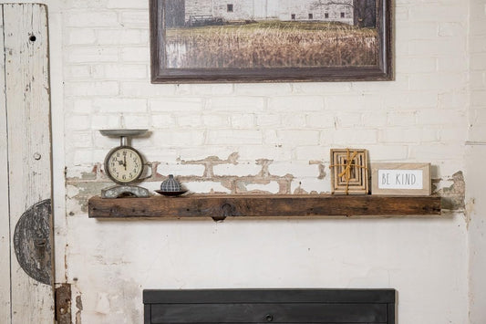 Chimenea Mantel estante Custom rústico Recuperado Barn Madera