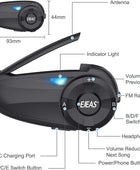 EJEAS Q7 - Intercomunicador de motocicleta mejorado, sistema de comunicación de...