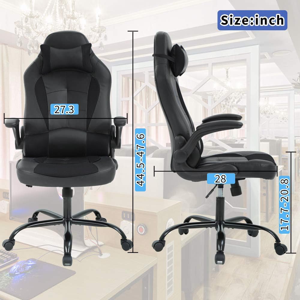 Silla de computadora para videojuegos, silla de escritorio de oficina para...