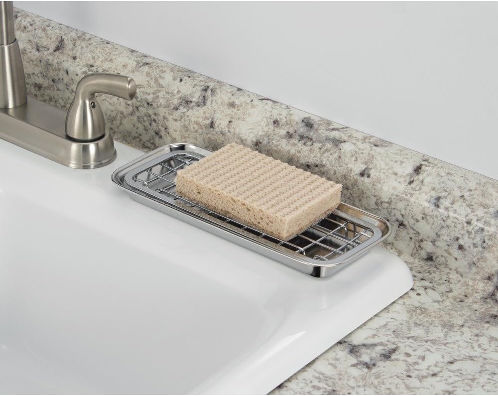 InterDesign Gia charola para jabón para lavabo de cocina - Diseño de escurrido...