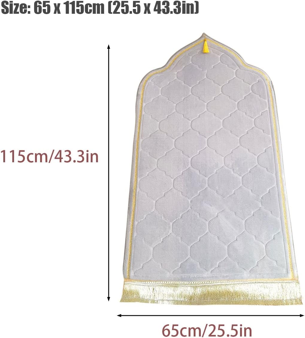 Alfombra de oración musulmana, gruesa y suave, alfombra musulmana portátil,...