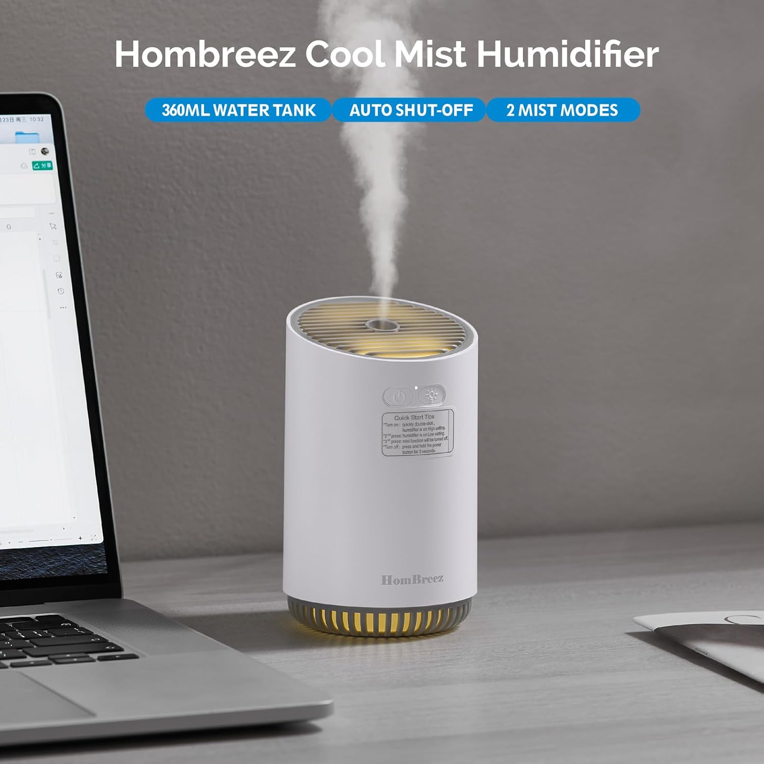 Mini humidificador, humidificador de niebla fría para bebé, humidificador de...