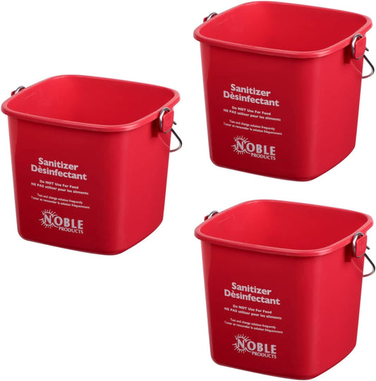 Cubos desinfectantes pequeños rojos para limpieza, cubo de limpieza