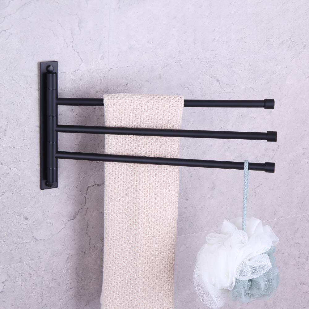 GERZWY Toallero de baño Swing Out Towel Bar SUS 304 Acero Inoxidable Baño...