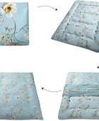 Colchón de futón estilo rústico con estampado floral, de espuma de memoria...