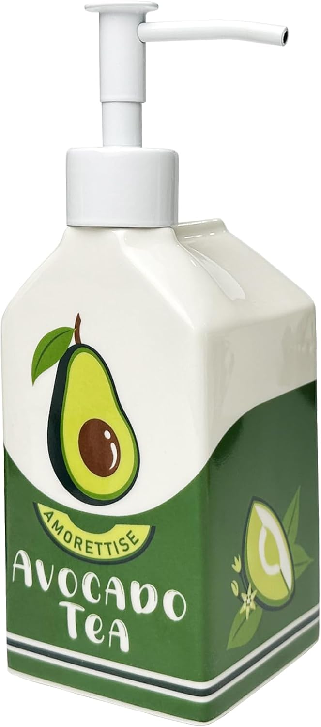 Dispensador de jabón de botella de jugo de aguacate de cerámica, dispensador de...