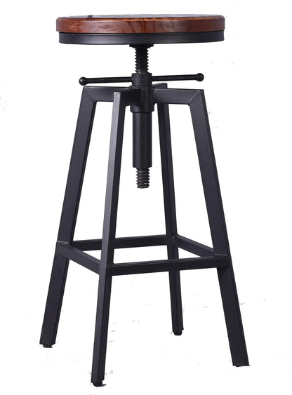 BOKKOLIK Juego de 2 taburetes de bar vintage de 25.6 a 31.5 pulgadas de altura