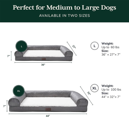 Camas para perros grandes, sofá cama impermeable para perros y parte inferior...