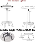 Mesa de bar giratoria ajustable de 30 a 35.4 pulgadas, mesa redonda de madera