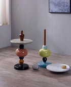 Mesa pequeña con combinación creativa, mesa auxiliar movible redonda de esquina...