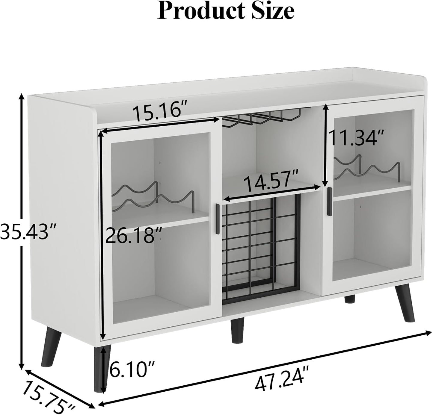 Gabinete de bar de vinos con luz LED, gabinete de café para el hogar con...