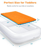Cama de viaje mejorada para niños pequeños 4 lados  Colchón de aire para niños...