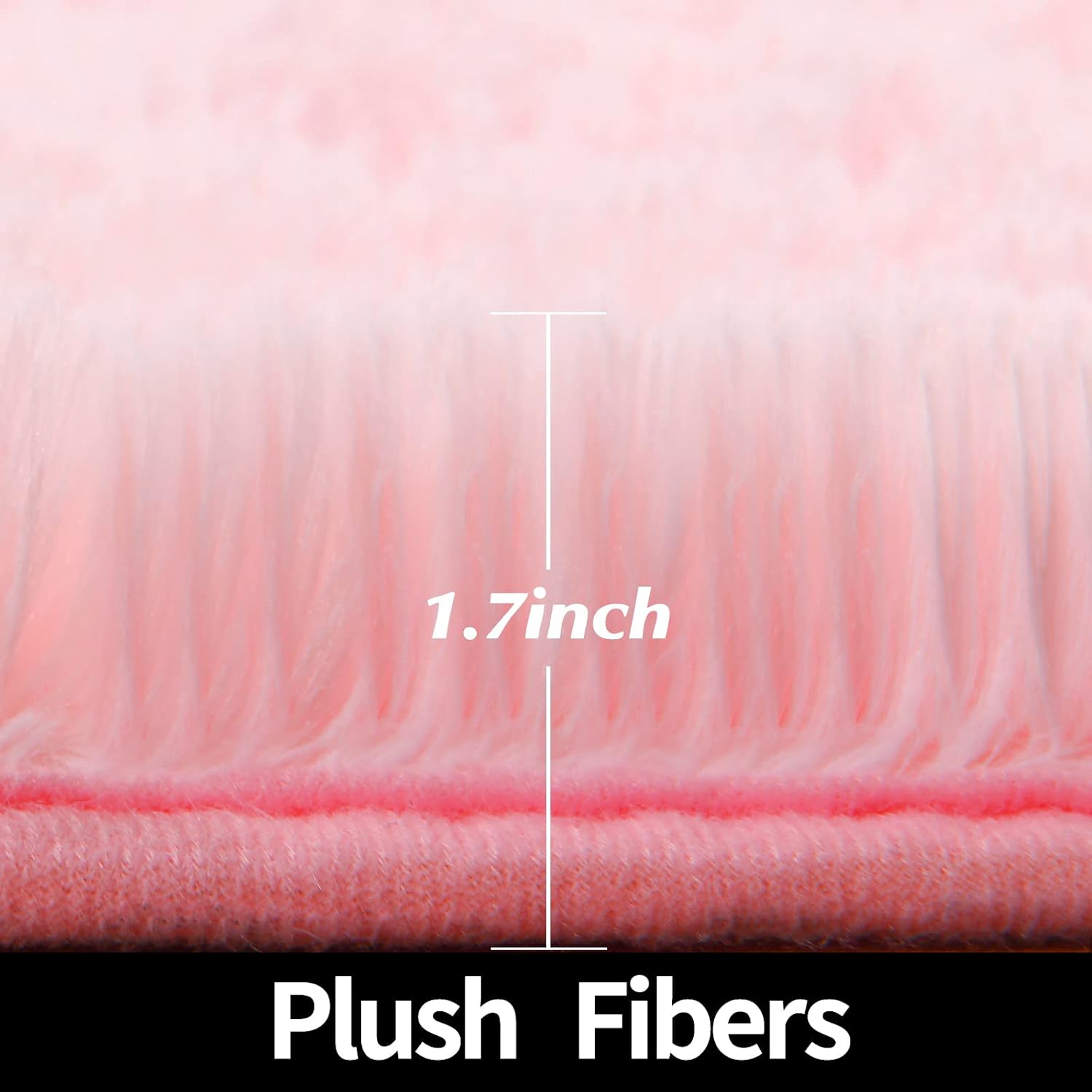 Alfombra redonda rosa para dormitorio de niñas, alfombra circular esponjosa de...