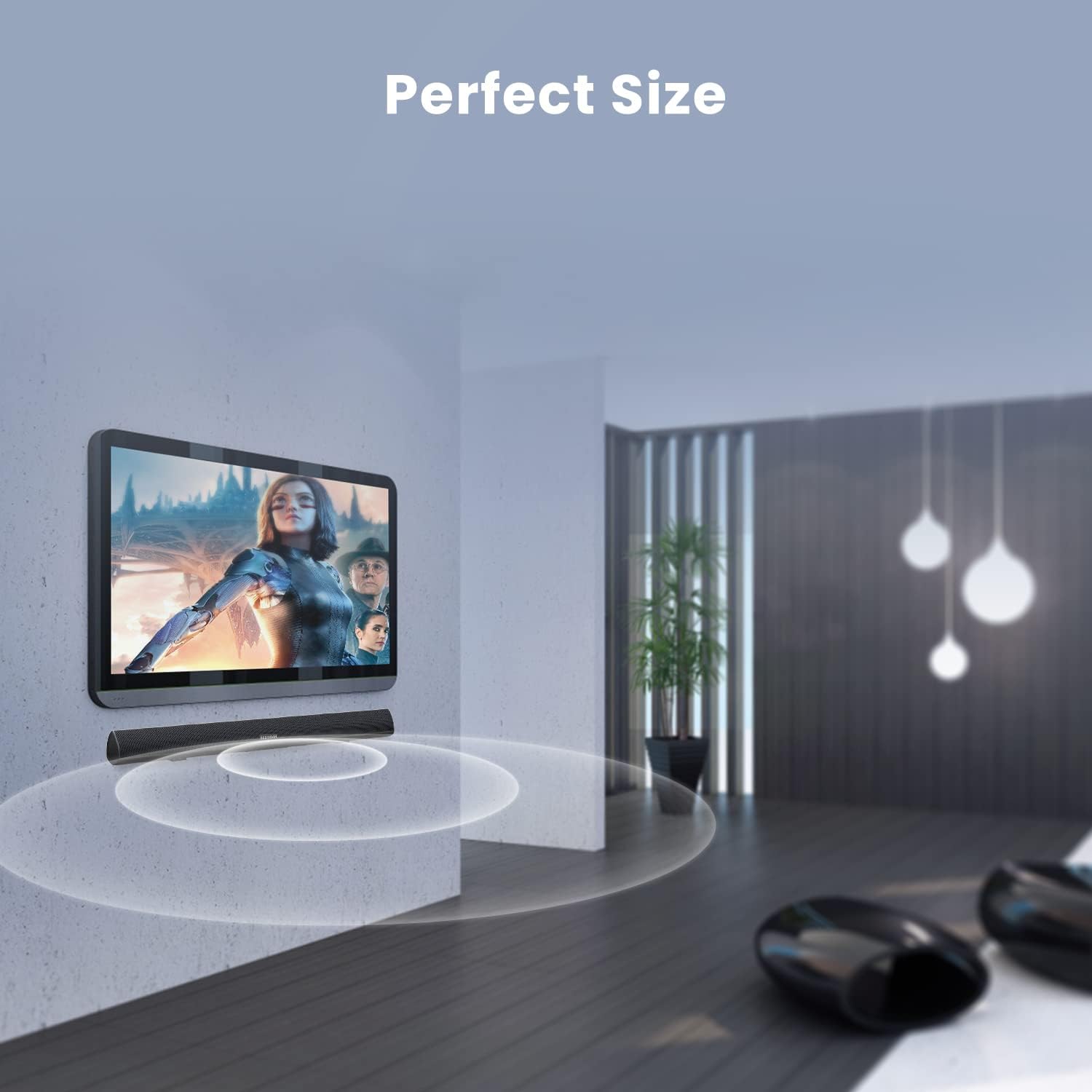 BYL - Barra de sonido, con cable y Bluetooth 5.0  Altavoz inalámbrico para TV...