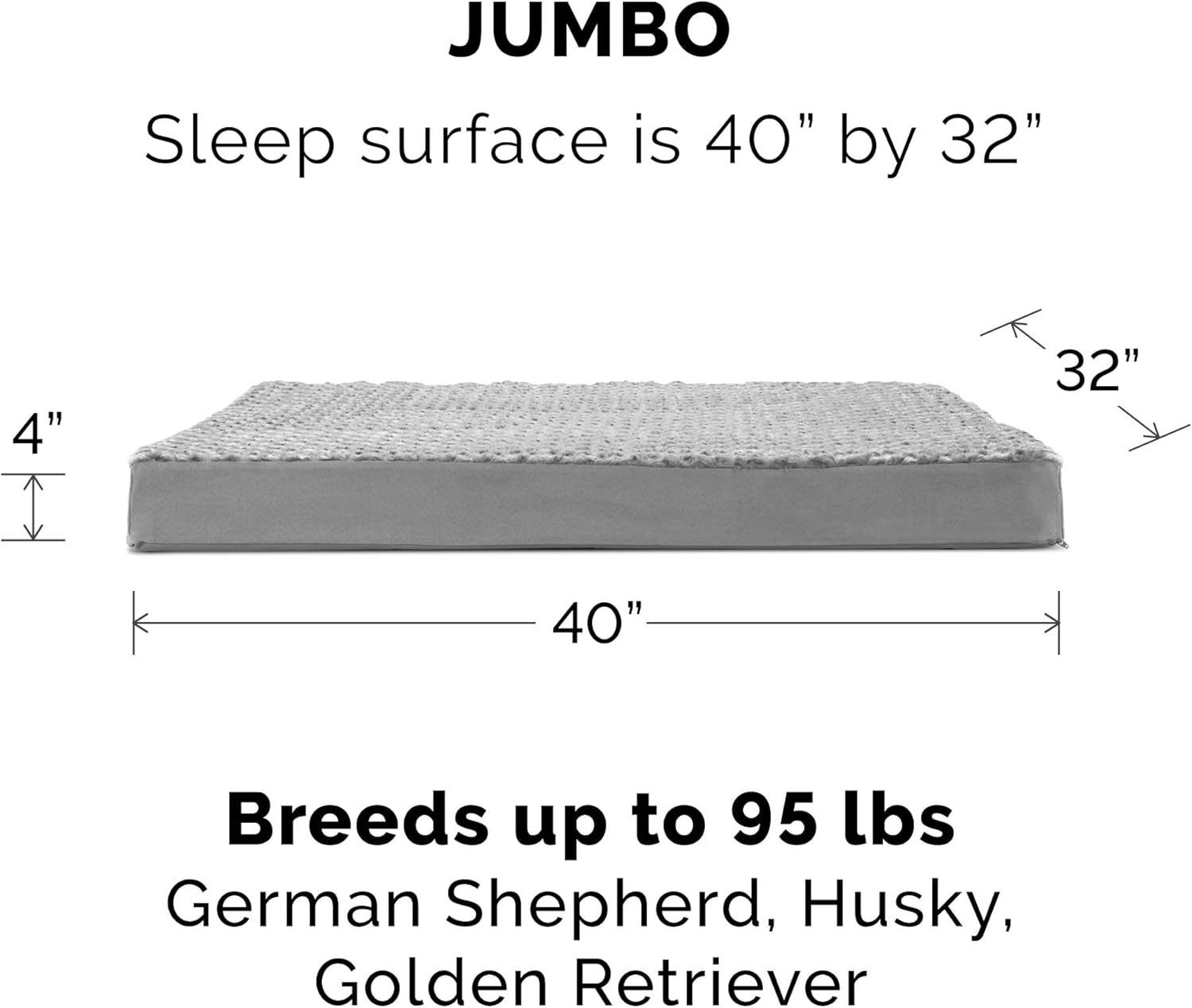 Furhaven Cama ortopédica para perros grandes de hasta 95 libras con funda...