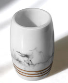 Juego de 4 accesorios de baño de resina que incluye vaso, jabonera, dispensador...