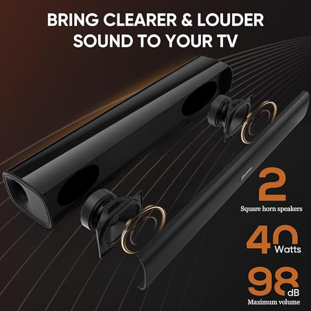 Barra de sonido de 17 pulgadas para Smart TV con conexión Bluetooth 5.3