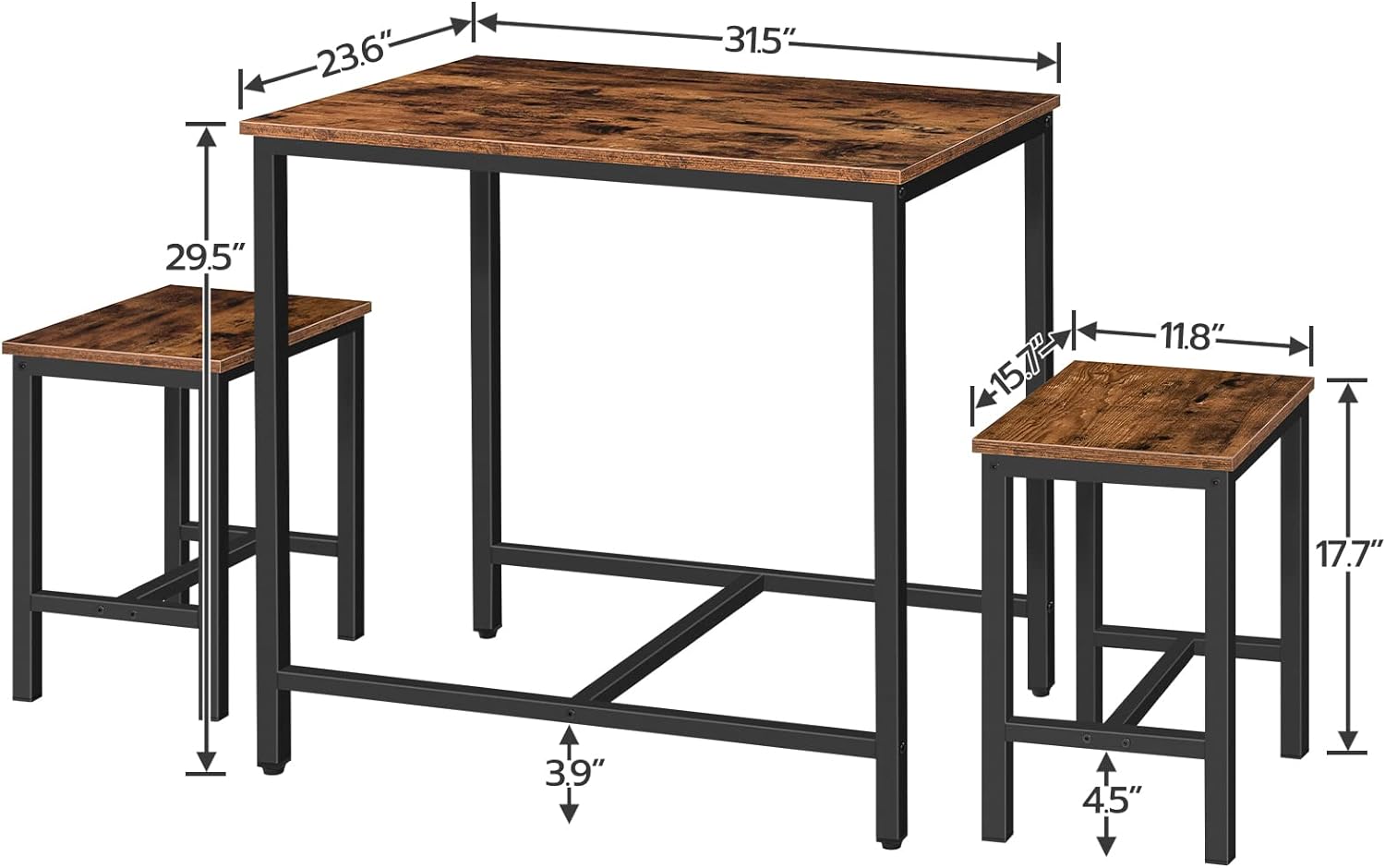 Juego de mesa de comedor, juego de mesa de bar y sillas, mesa de cocina y