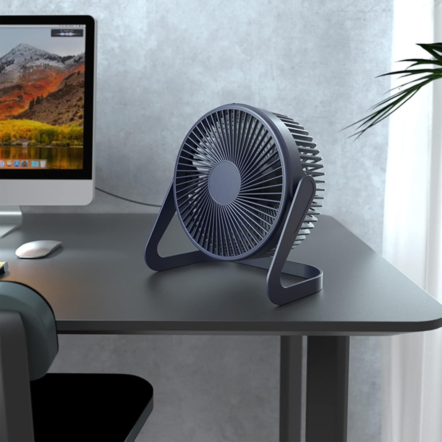 Ventilador de escritorio de 9 pulgadas, ventilador USB de 2 velocidades, fuerte...