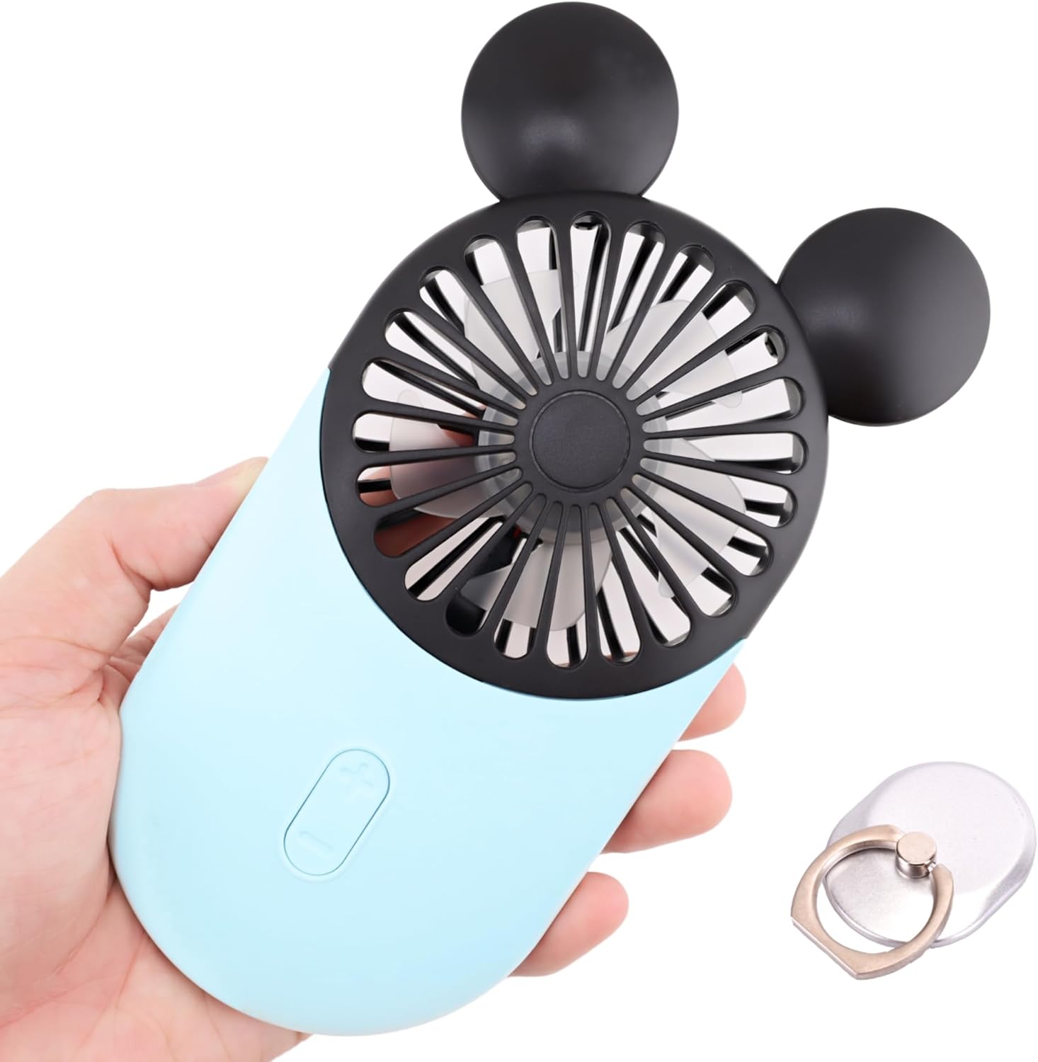 Mini ventilador personal de Mickey, ventilador recargable USB de mano y...