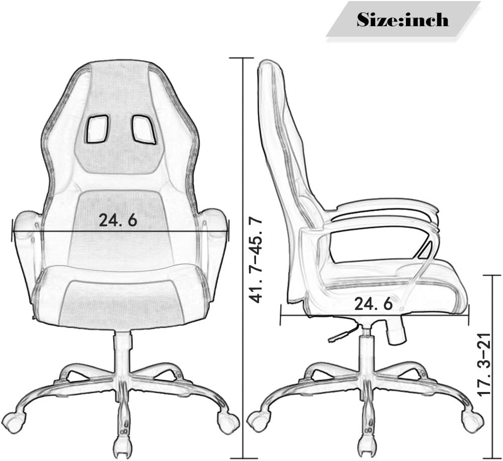 BestOffice - Silla de oficina para escritorio de juegos, silla de juegos de...