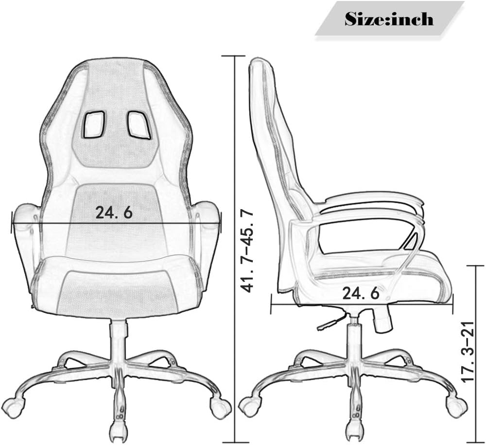 BestOffice - Silla de oficina para escritorio de juegos, silla de juegos de...