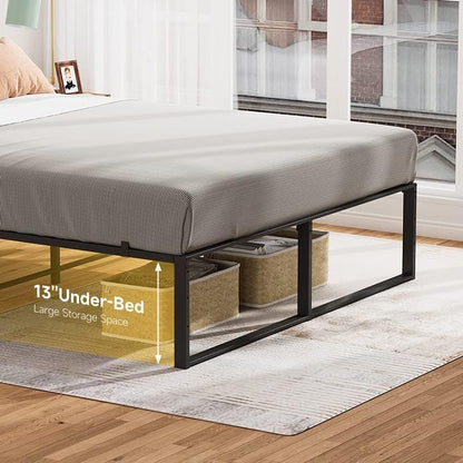 IDEALHOUSE Marco de cama de plataforma de metal completo con listones de cama...