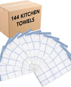 Paños de cocina de algodón a granel, (caja de 144) paños de té absorbentes,