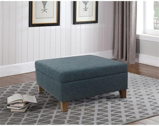 HomePop Decoración del hogar  Otomana cuadrada de lujo de 32 pulgadas de...
